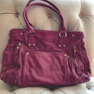 Longchamp Magenta Pink Patent Leather Handbag 💕